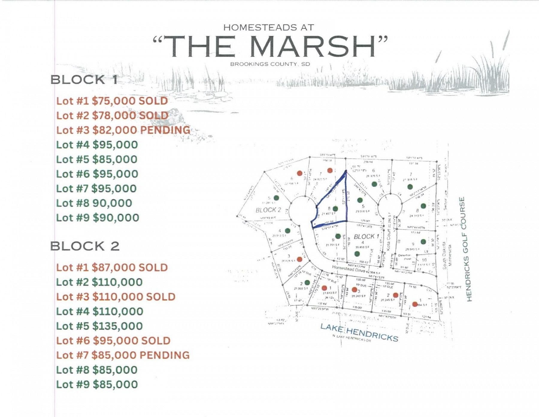 L8, B2 Homesteads at the Marsh, Hendricks, MN 56136