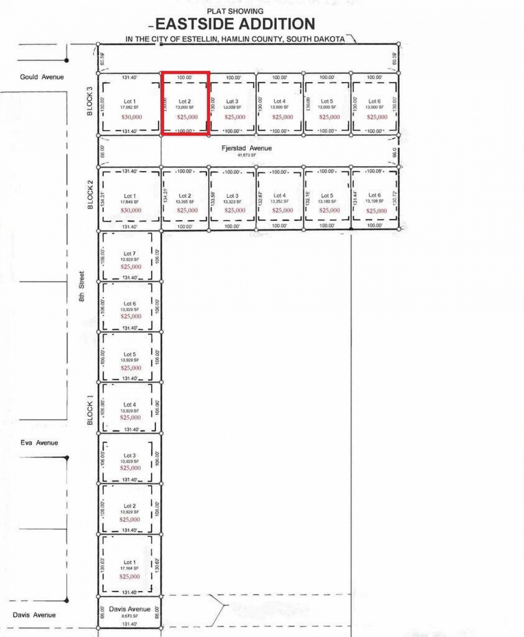L2, B3 Gasper Eastside, Estelline, SD 57234