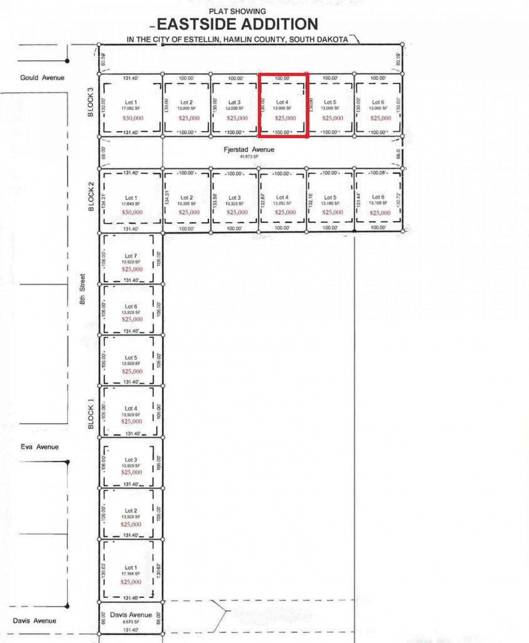 L4, B3 Gasper Eastside, Estelline, SD 57234
