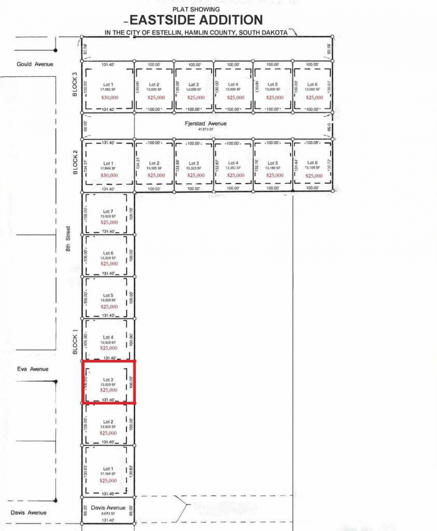 L3, B1 Gasper Eastside, Estelline, SD 57234
