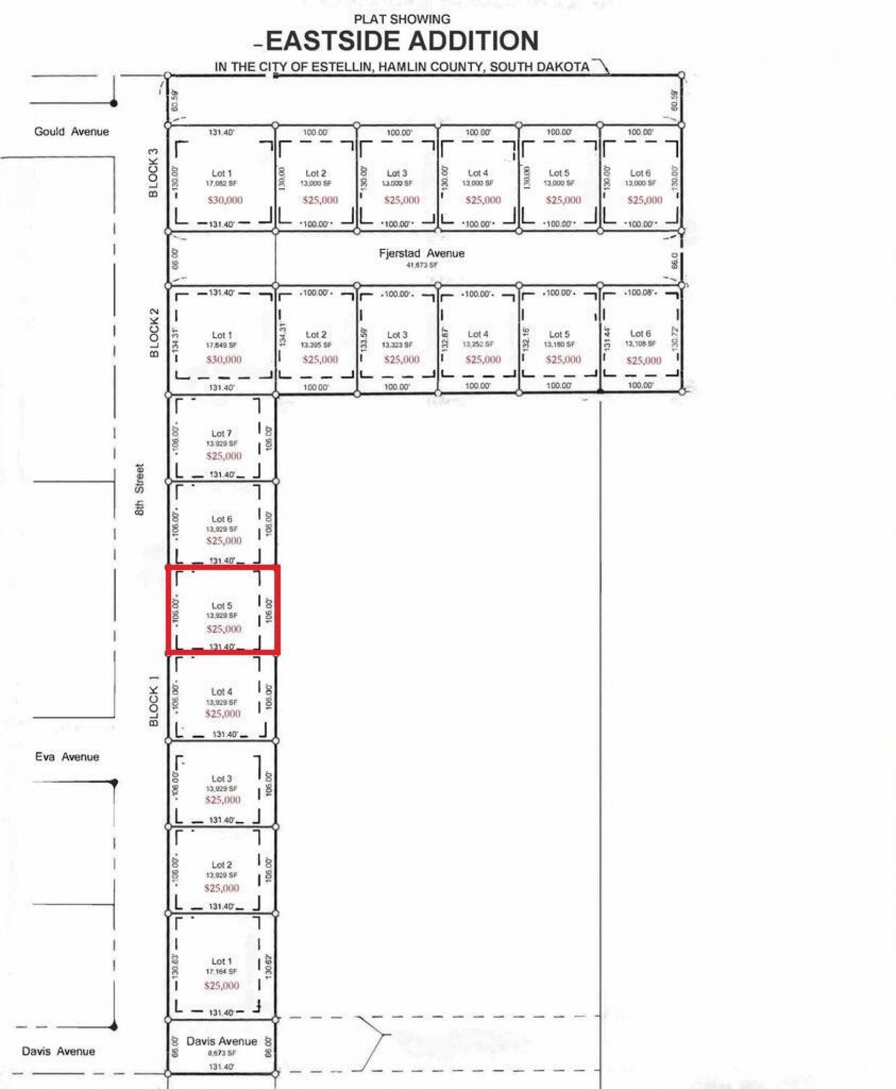 L5, B1 Gasper Eastside, Estelline, SD 57234