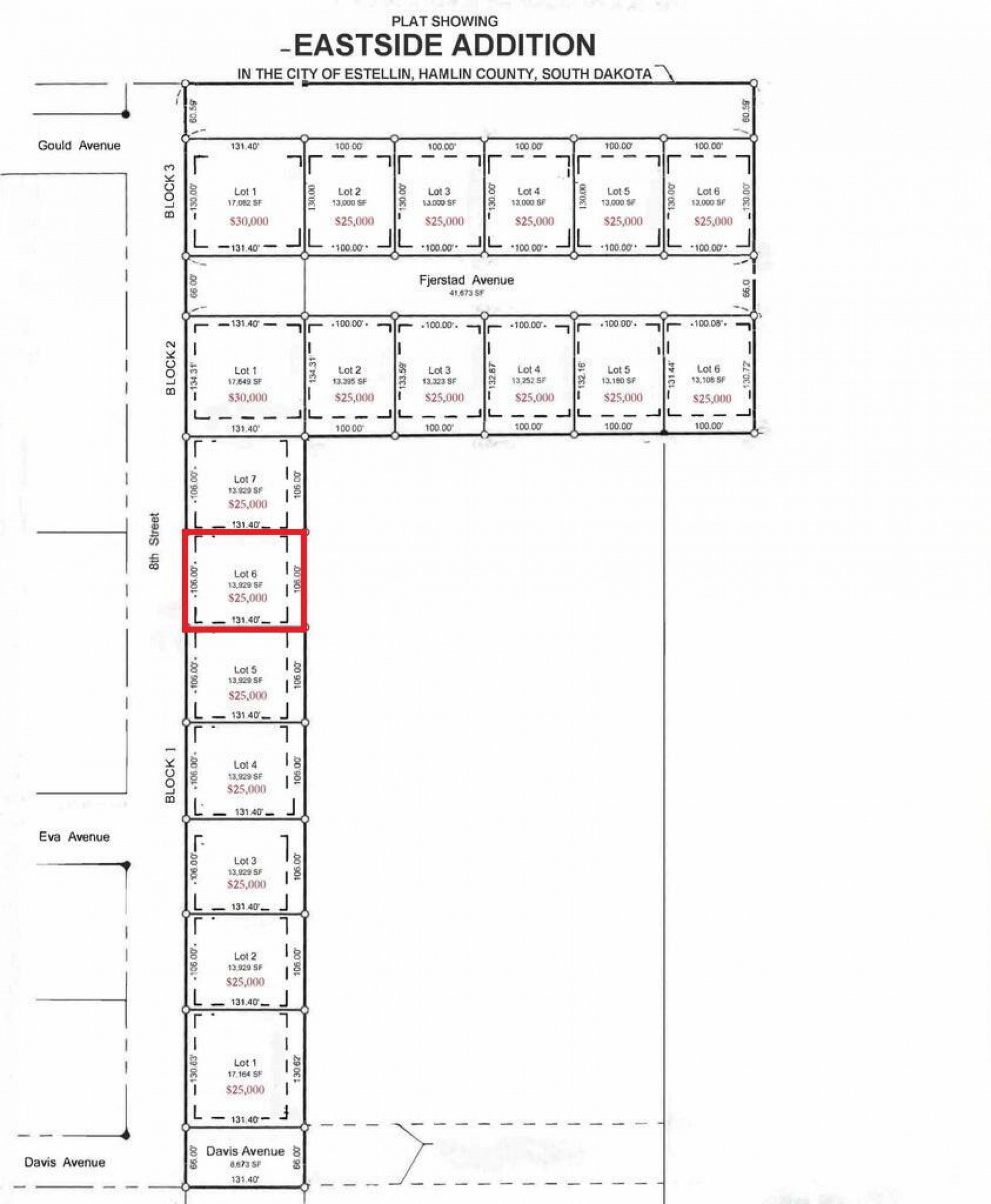 L6, B1 Gasper Eastside, Estelline, SD 57234