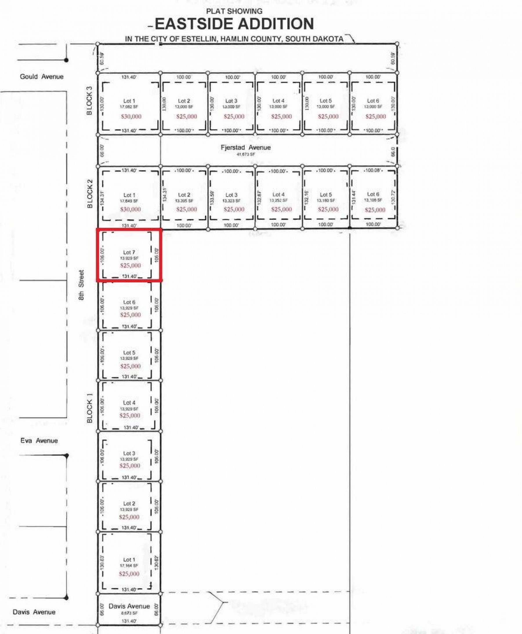 L7, B1 Gasper Eastside, Estelline, SD 57234